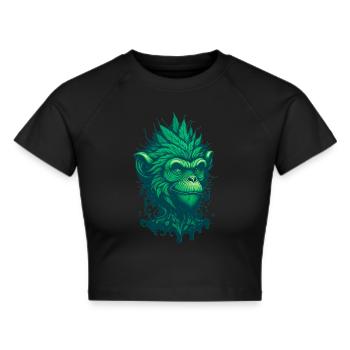 High on Life: Notre style de singe cannabis - Crop top - noir - Devant - Marisol (170cm)