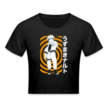 Naruto Cool Design Avec Naruto - Crop top - noir - Devant - Marisol (170cm)