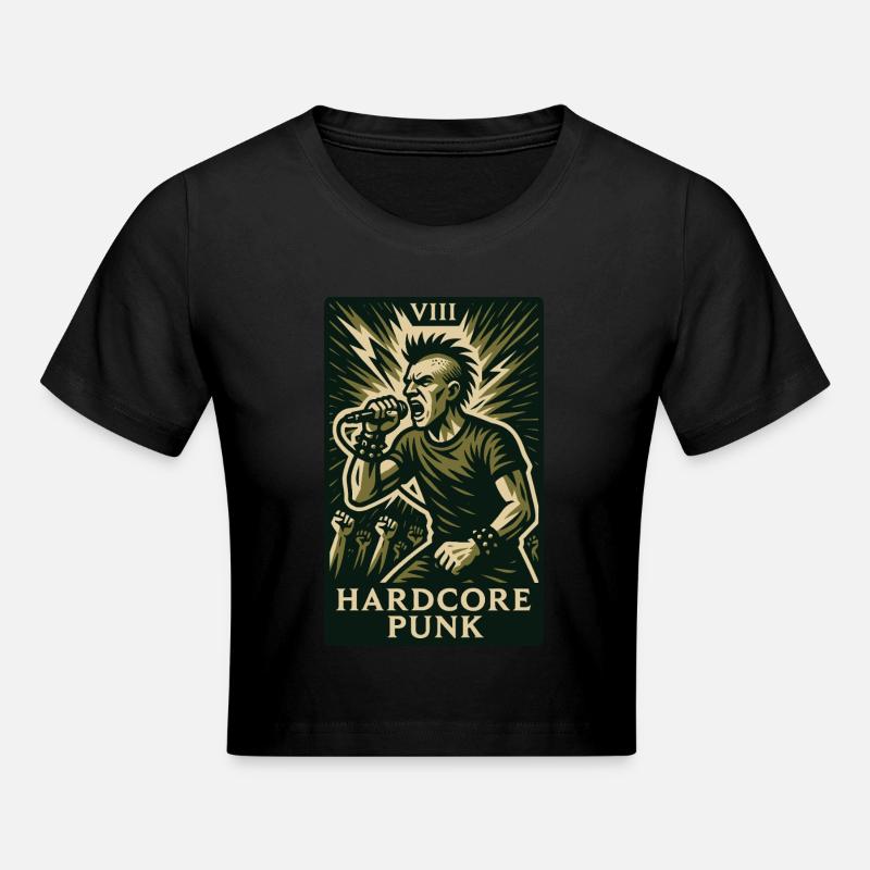 Punk hardcore (Carte VIII) - Crop top - noir