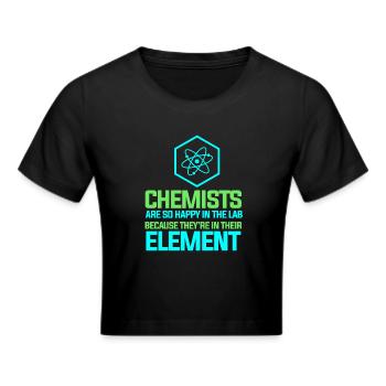 Chemie Chemiker Chemielehrer - Frauen Cropped T-Shirt - Schwarz - Vorne - Marisol (170cm)