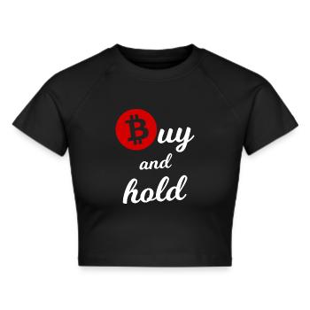 Der Bitcoin Investor - Frauen Cropped T-Shirt - Schwarz - Vorne - Marisol (170cm)