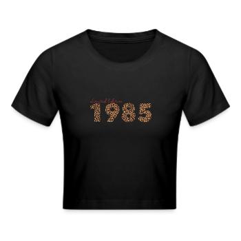 Millésime 1985, Cadeau d’anniversaire, Cadeau femme - Crop top - noir - Devant - Marisol (170cm)