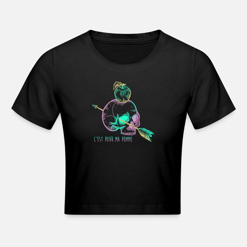 Skull Apple mauve - Crop top - noir