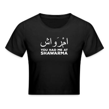 Shawarma - Frauen Cropped T-Shirt - Schwarz - Vorne - Marisol (170cm)
