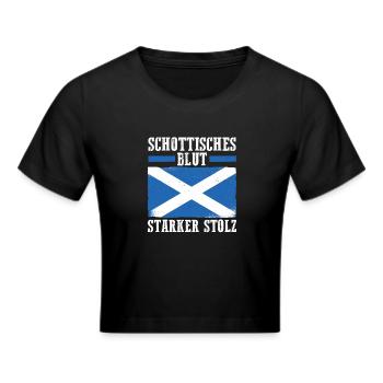 Schotten Schottisch Schottland - Frauen Cropped T-Shirt - Schwarz - Vorne - Marisol (170cm)