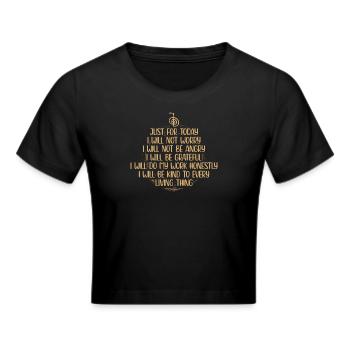Reiki Sprüche - Frauen Cropped T-Shirt - Schwarz - Vorne - Marisol (170cm)