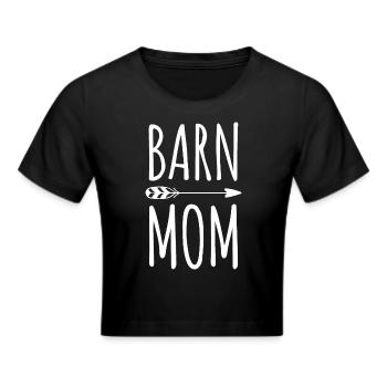 Scheune Mama Reiten Scheunenhof Tiere Mütter Tag - Frauen Cropped T-Shirt - Schwarz - Vorne - Marisol (170cm)
