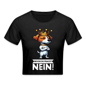 Bevor du Fragst Jack Russel terrier Jackie Terrier - Frauen Cropped T-Shirt - Schwarz - Vorne - Marisol (170cm)