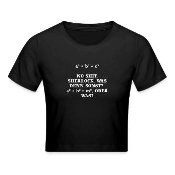 Mathe lustig witzig Geschenkidee Mathematik - Frauen Cropped T-Shirt - Schwarz - Vorne - Marisol (170cm)