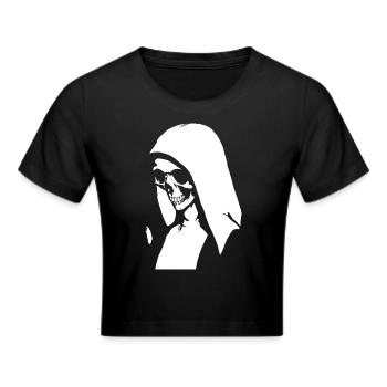 Entdecken Sie die dunkle Seite mit Horror Nun, Occult, a - Frauen Cropped T-Shirt - Schwarz - Vorne - Marisol (170cm)