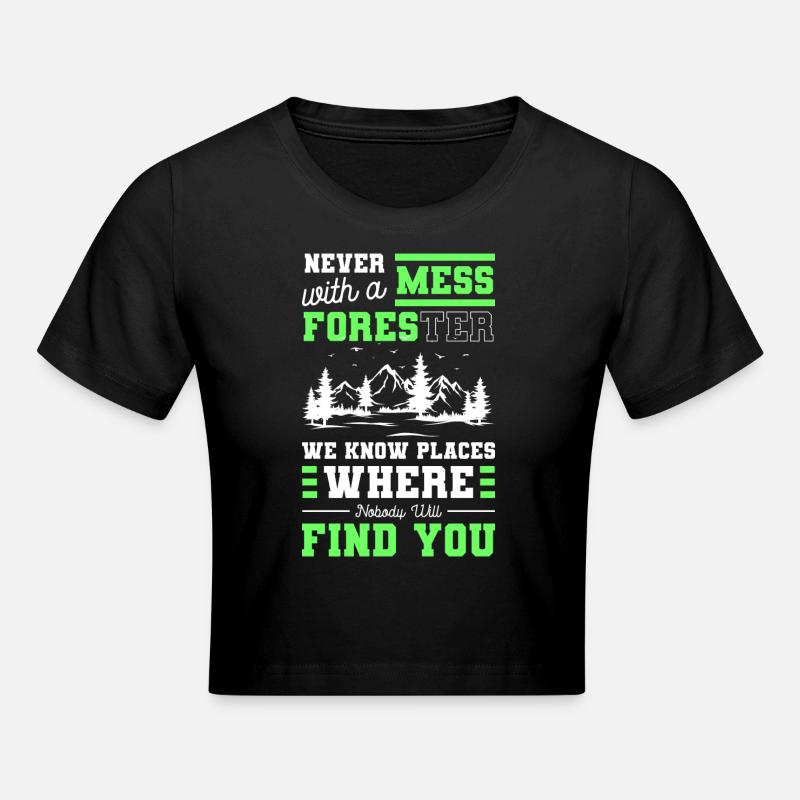 Forêt Chasse Chien Chasse Forester - Crop top - noir
