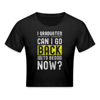Student College Computer Party - Cropped T-Shirt - black - Front - Marisol (170cm)