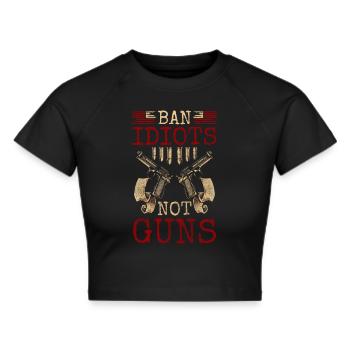 Schützenverein Pistole Jagen Verein - Frauen Cropped T-Shirt - Schwarz - Vorne - Marisol (170cm)
