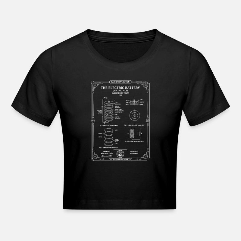 Schéma du plan de la batterie électrique - Crop top - noir