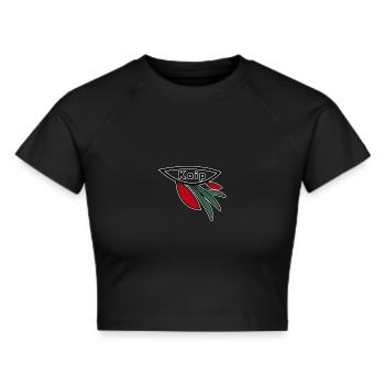 Rising Leaf Rouge/Vert Noir édition - Crop top - noir - Devant - Marisol (170cm)