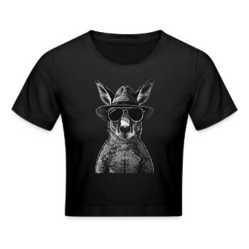 Kangaroo - Cropped T-Shirt - black - Front - Marisol (170cm)
