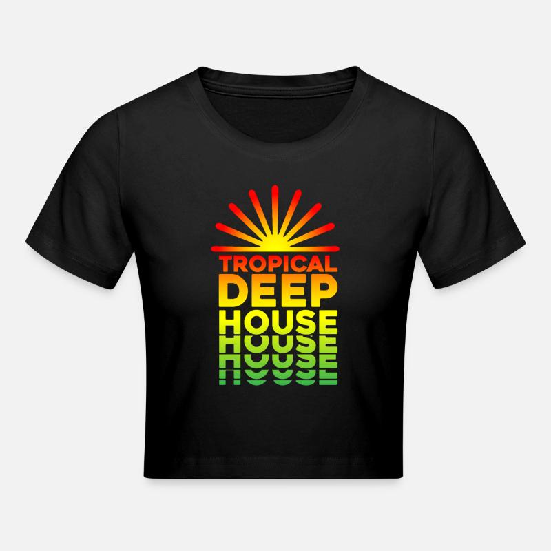 Musique Tropical Deep House - Crop top - noir