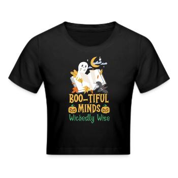 Boo-tiful Minds Wickedly Wise Teacher Halloween - Crop top - noir - Devant - Marisol (170cm)