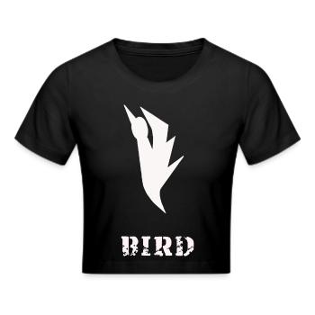 T-shirt Logo officiel de la marque BIRD - Crop top - noir - Devant - Marisol (170cm)