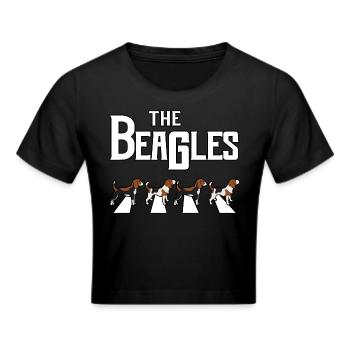 Beagle Dog Puppy Pet The Beagles - Cropped T-Shirt - black - Front - Marisol (170cm)