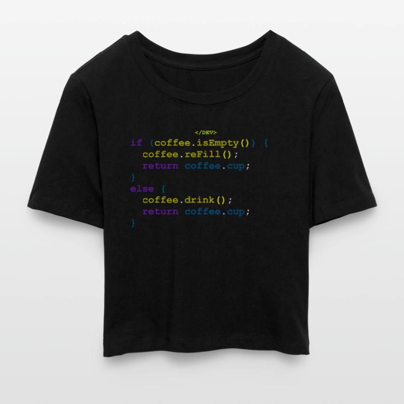 Coffee function for programmers and developers Cropped T-Shirt