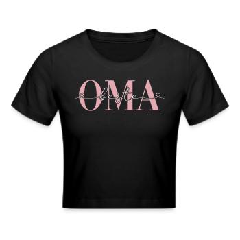 Beste Oma Geschenk Familie Großmutter Geschenke - Frauen Cropped T-Shirt - Schwarz - Vorne - Marisol (170cm)