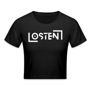 Osten - Frauen Cropped T-Shirt - Schwarz - Vorne - Marisol (170cm)
