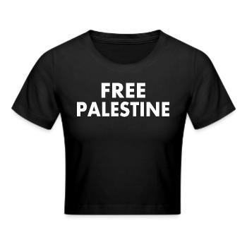 Free palestine - Crop top - noir - Devant - Marisol (170cm)