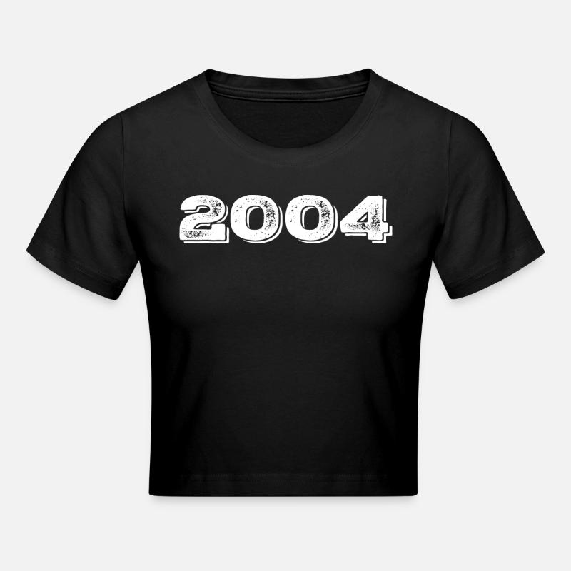 Birthday present 2004 - 2004 - Cropped T-Shirt - black