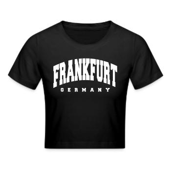 Frankfurt - Frauen Cropped T-Shirt - Schwarz - Vorne - Marisol (170cm)