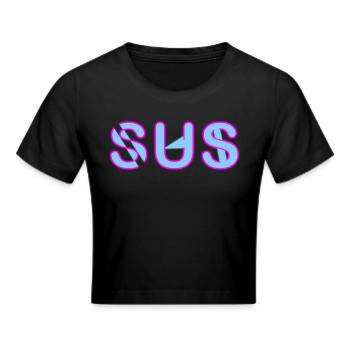 Sus - Jugendwort - Frauen Cropped T-Shirt - Schwarz - Vorne - Marisol (170cm)