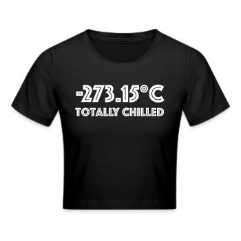 Absolute zero | funny sayings, physics - Cropped T-Shirt - black - Front - Marisol (170cm)