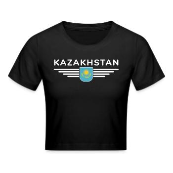 Kazakhstan Design – Steppe et tradition - Crop top - noir - Devant - Marisol (170cm)
