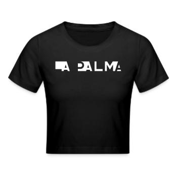 LA PALMA – Kanarische Inseln – Spanien - Frauen Cropped T-Shirt - Schwarz - Vorne - Marisol (170cm)