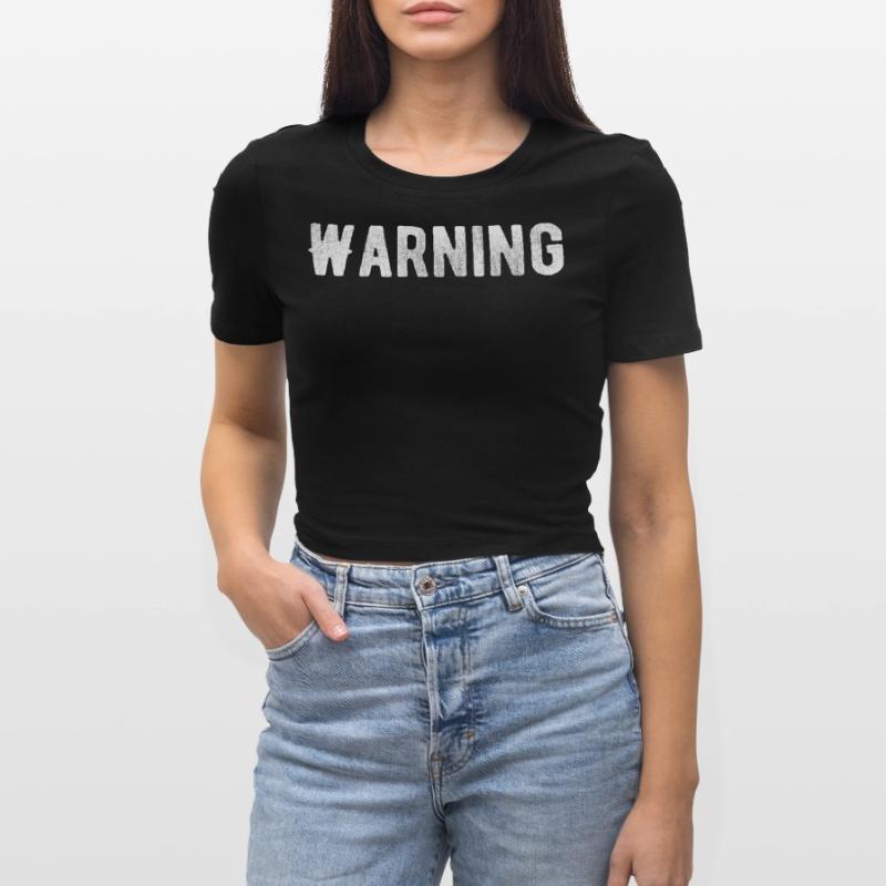 Warning Cropped T-Shirt
