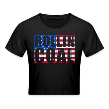 USA Carbon Roller Design for Diesel Drivers - Cropped T-Shirt - black - Front - Marisol (170cm)