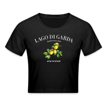 Lago Di Garda Gardasee Camping - Frauen Cropped T-Shirt - Schwarz - Vorne - Marisol (170cm)
