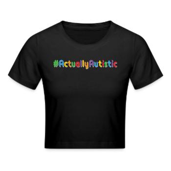 Autism Awareness Month - Frauen Cropped T-Shirt - Schwarz - Vorne - Marisol (170cm)