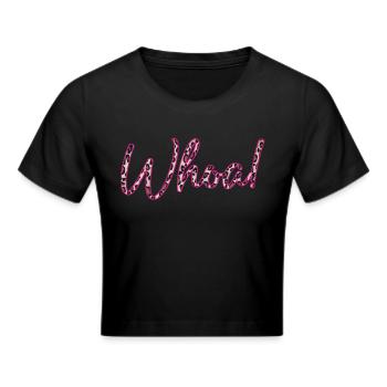 Whoa! Westernreiter Reining Cap Leo Pink - Frauen Cropped T-Shirt - Schwarz - Vorne - Marisol (170cm)