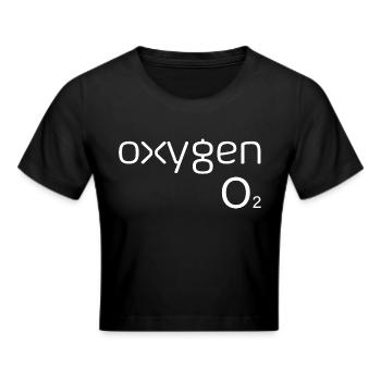 Premium Oxygen t-shirt - Crop top - noir - Devant - Marisol (170cm)