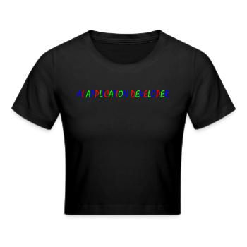 Développeur d’applications IA – Typographie colorée - Crop top - noir - Devant - Marisol (170cm)