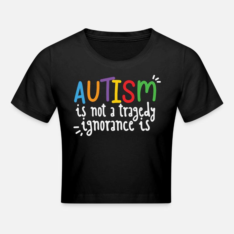 Mois de la sensibilisation à l’autisme - Crop top - noir