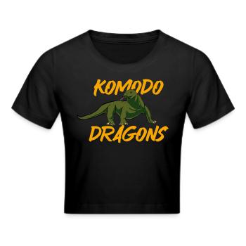 Komodo Dragon Komodo Lover Gift - Cropped T-Shirt - black - Front - Marisol (170cm)