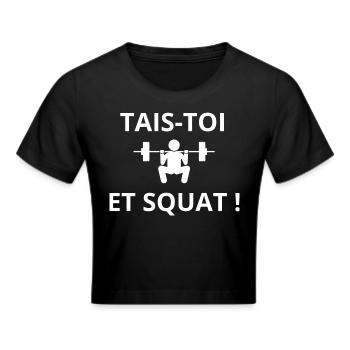WOD tais-toi et squat - Crop top - noir - Devant - Marisol (170cm)