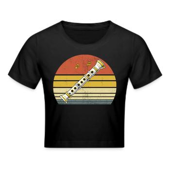 Enregistreur rétro Joueur d’instrument de musique Musicien - Crop top - noir - Devant - Marisol (170cm)