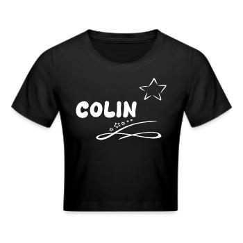 Geschenk Colin - Frauen Cropped T-Shirt - Schwarz - Vorne - Marisol (170cm)