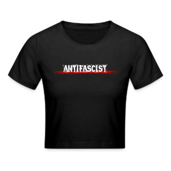 Antifaschist Antifascista - Frauen Cropped T-Shirt - Schwarz - Vorne - Marisol (170cm)