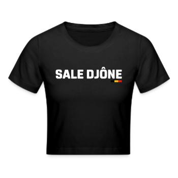 Sale djône ! Expression en wallon - Crop top - noir - Devant - Marisol (170cm)