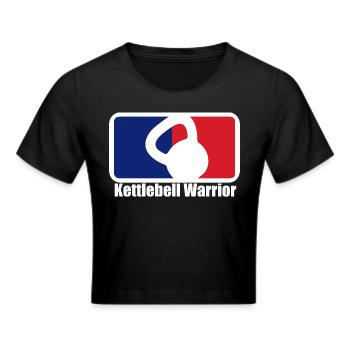 Kettlebell Warrior T-Shirt Design - Frauen Cropped T-Shirt - Schwarz - Vorne - Marisol (170cm)