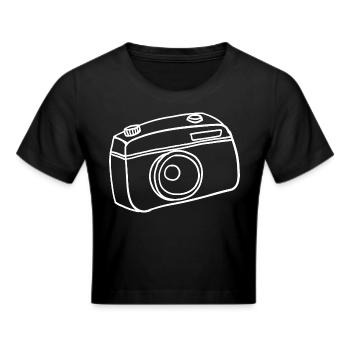 Caméra dessinée à la main - Crop top - noir - Devant - Marisol (170cm)